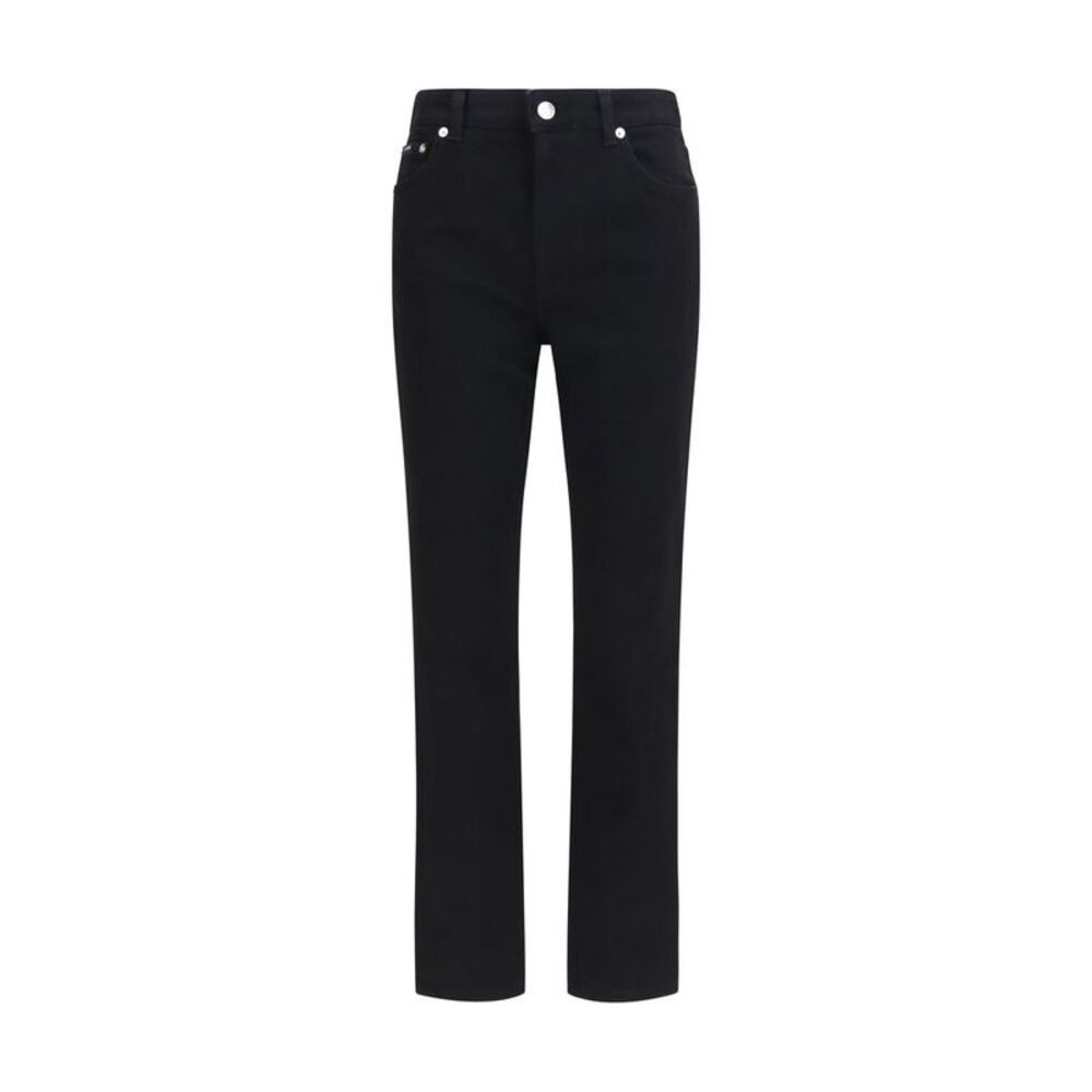 Dolce & Gabbana Black Cotton Straight-Leg Women's Jeans